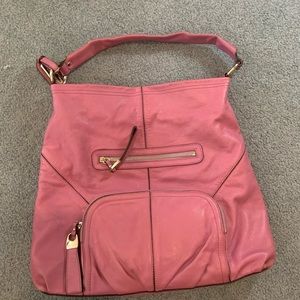 B makowsky purple leather purse